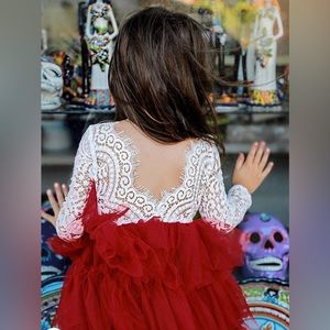 Toddler Backless Lace Dress